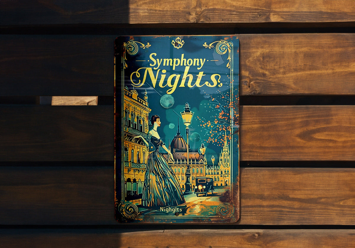 Vienna Symphony Nights, Classical Music, Austrian Culture, Vintage Sign, Metal Sign — photo 4