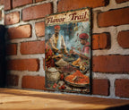 Indian Spice Journey Sign, Flavor Trail Decor, Culinary Discovery Art, Vintage Kitchen Sign, Metal Sign — photo 4
