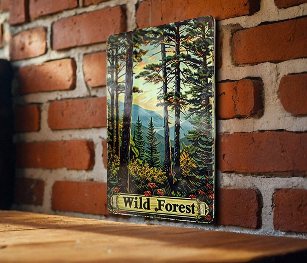 Adirondack Wild Forest Sign, New York State Decor, Vintage Aluminum Sign, Natural Beauty Artwork, Metal Wall Art — photo 3