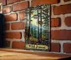 Adirondack Wild Forest Sign, New York State Decor, Vintage Aluminum Sign, Natural Beauty Artwork, Metal Wall Art — photo 3