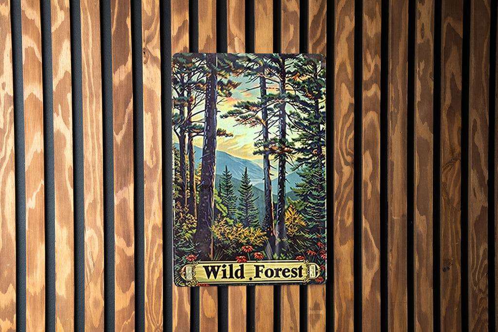 Adirondack Wild Forest Sign, New York State Decor, Vintage Aluminum Sign, Natural Beauty Artwork, Metal Wall Art — photo 4