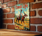 Vintage Aluminum Sign, Texas Longhorn, Ranch Life, Western Culture, Metal Sign — photo 1