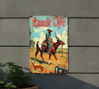 Vintage Aluminum Sign, Texas Longhorn, Ranch Life, Western Culture, Metal Sign — photo 5
