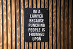 Im A Lawyer Metal Sign, Legal Humor Decor, Office Wall Art, Lawyer Gift Idea, Funny Attorney Sign — photo 2