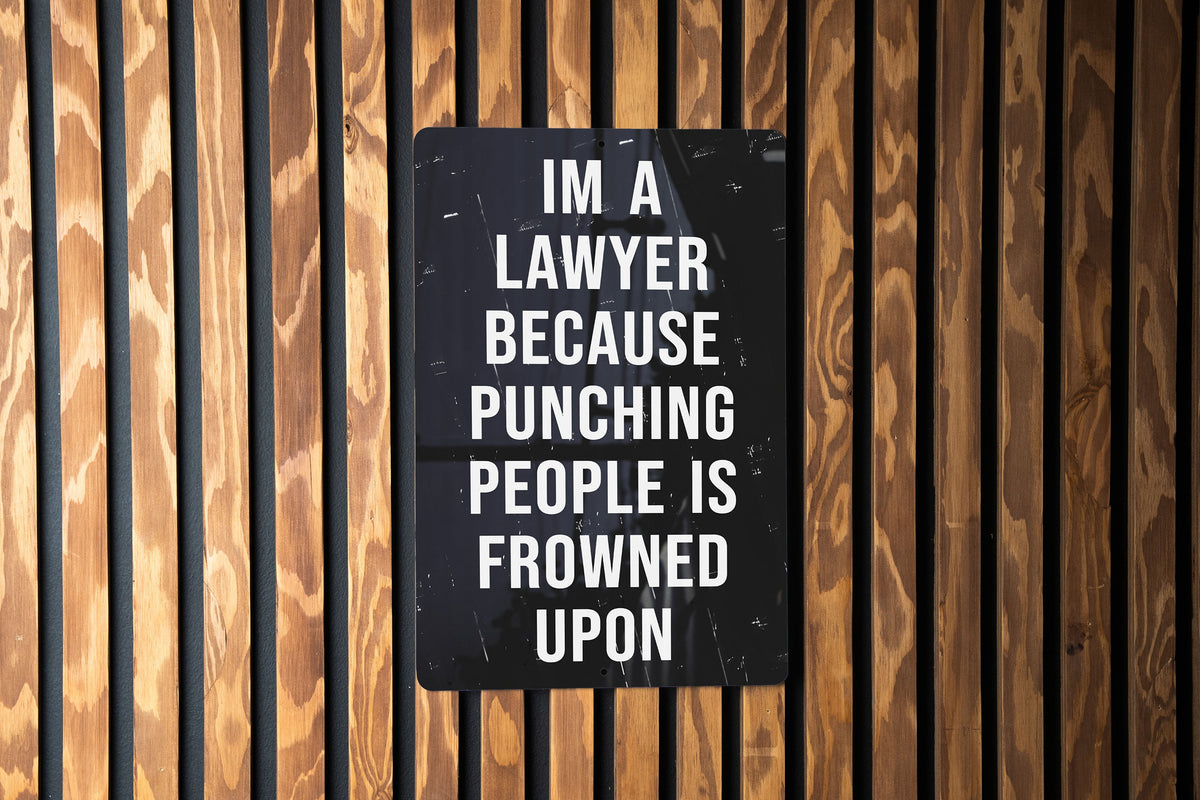 Im A Lawyer Metal Sign, Legal Humor Decor, Office Wall Art, Lawyer Gift Idea, Funny Attorney Sign — photo 2