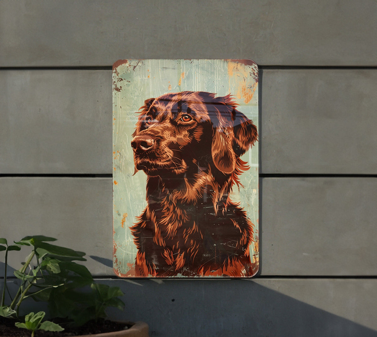 Flat-Coated Retriever Metal Sign, Vintage Dog Decor, Unique Gift Idea, Retro Wall Art, Pet Lover Present — photo 3