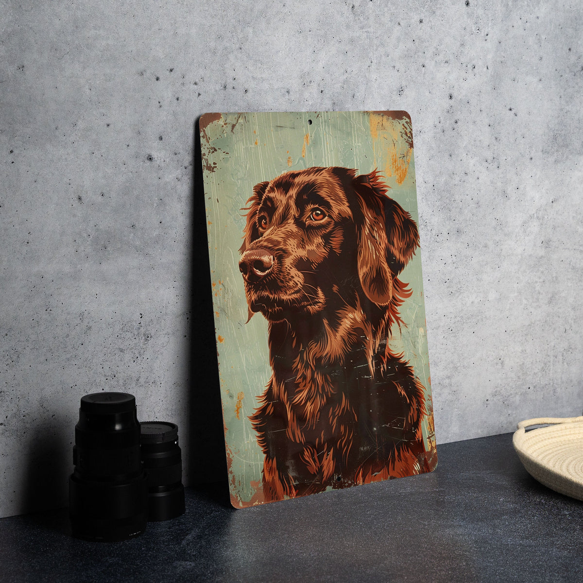 Flat-Coated Retriever Metal Sign, Vintage Dog Decor, Unique Gift Idea, Retro Wall Art, Pet Lover Present — photo 4