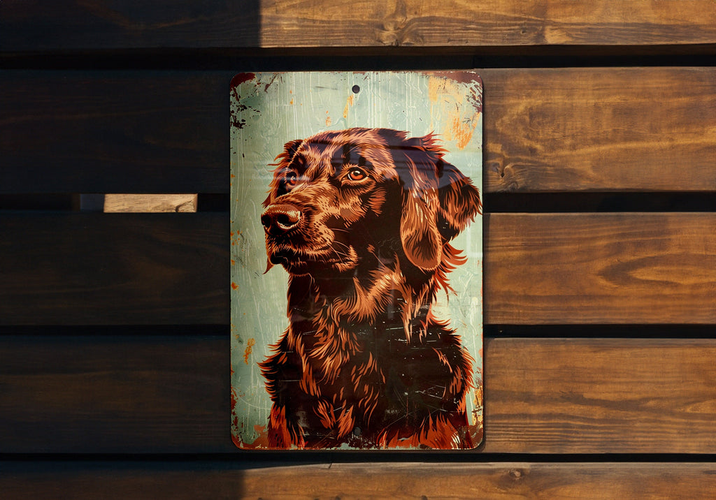 Flat-Coated Retriever Metal Sign, Vintage Dog Decor, Unique Gift Idea, Retro Wall Art, Pet Lover Present — photo 5