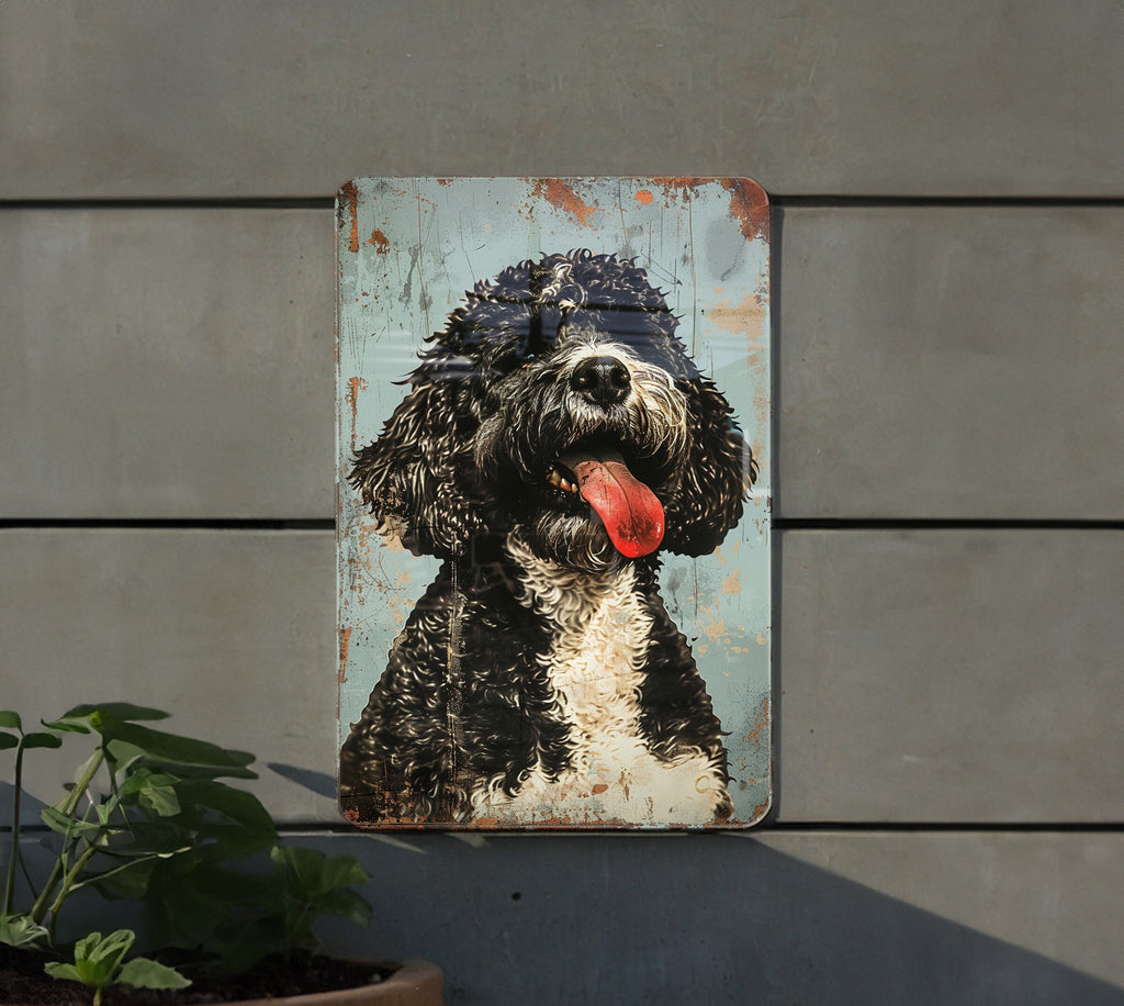 Portuguese Water Dog Sign, Vintage Metal Decor, Retro Wall Art, Dog Lover Gift, Home Decoration — photo 4