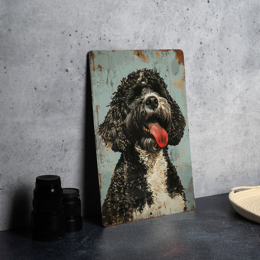 Portuguese Water Dog Sign, Vintage Metal Decor, Retro Wall Art, Dog Lover Gift, Home Decoration — photo 5