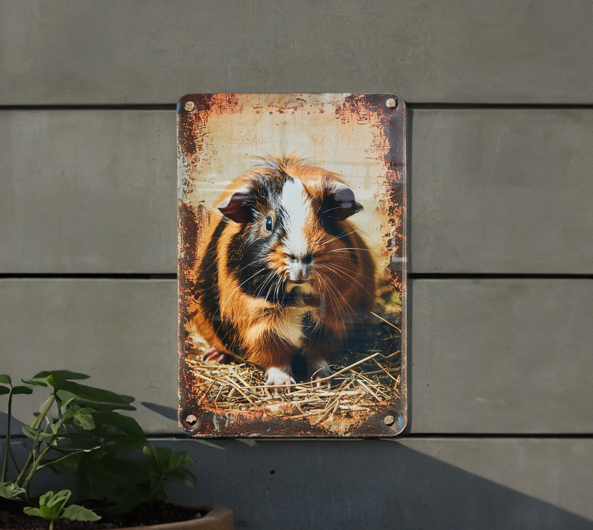 Abyssinian Guinea Pig Metal Sign, Vintage Style Decor, Wall Art, Gift Idea, Home Decoration — photo 1