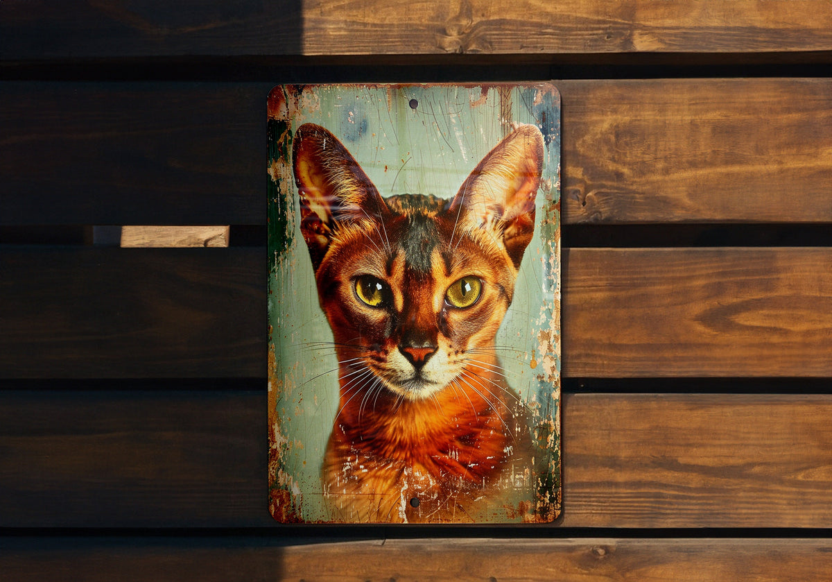Abyssinian Cat Metal Sign, Vintage Style, Wall Decor, Cat Lover Gift, Home Decoration — photo 3