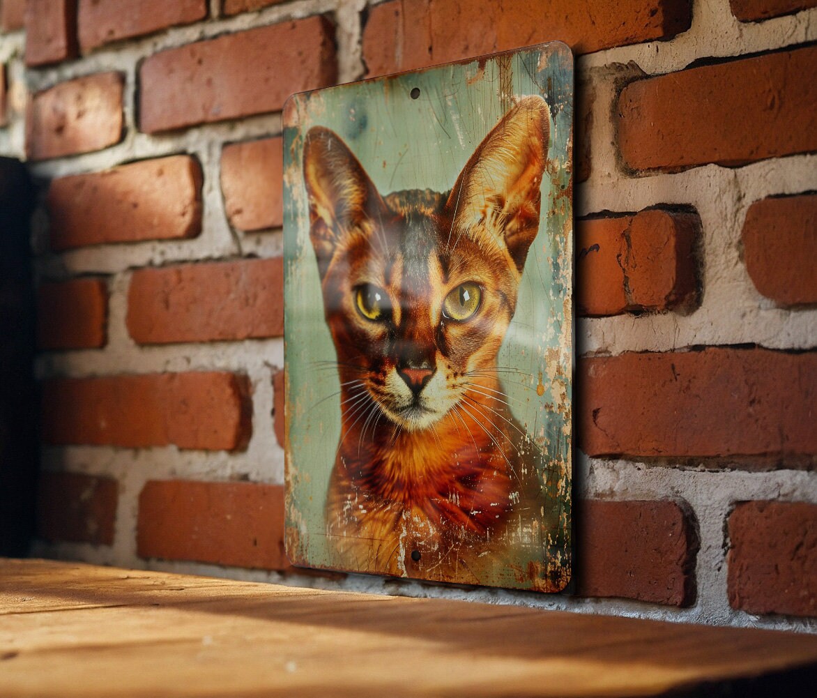 Abyssinian Cat Metal Sign, Vintage Style, Wall Decor, Cat Lover Gift, Home Decoration — photo 4