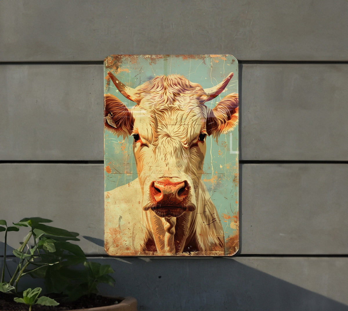 Charolais Cattle Vintage Aluminum Sign, Metal Wall Decor, Rustic Farmhouse Style, Collectible Signs, Agricultural Gift — photo 5