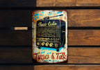 Classic Radio Metal Sign, Vintage Radio, Music Notes, Tunes & Talk, Retro Style — photo 1