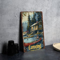 Canoeing Essentials, Paddle & Explore, Vintage Metal Sign, River Adventure, Funny Canoe Decor — photo 1