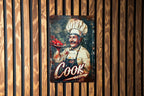 Chef COOK Vintage Style Aluminum Sign, Metal Wall Decor, Kitchen Sign, Retro Decor, Home Art — photo 2