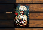 Chef COOK Vintage Style Aluminum Sign, Metal Wall Decor, Kitchen Sign, Retro Decor, Home Art — photo 3