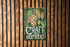 HopHead Vintage Metal Sign - Craft Beer, Beer Hops, Earthy Tones, Craft Frame, Playful Font — photo 5