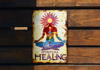 Spiritual Healing Vintage Metal Sign: Chakra Symbols, Soft Pastels, Inspirational Border, Elegant Font — photo 3