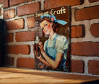 Vintage Aluminum Sign, Chocolatier Sweet Craft, Artisanal Delights, Metal Wall Decor, Craft Sign — photo 1