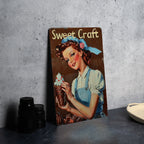 Vintage Aluminum Sign, Chocolatier Sweet Craft, Artisanal Delights, Metal Wall Decor, Craft Sign — photo 4