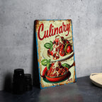Tuscan Cooking Art Metal Sign, Culinary Art Decor, Italian Flavors, Vintage Kitchen, Gift Idea — photo 3