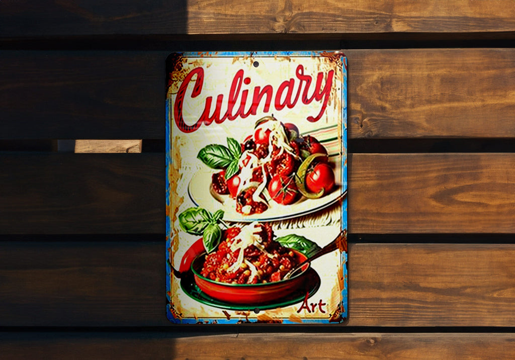 Tuscan Cooking Art Metal Sign, Culinary Art Decor, Italian Flavors, Vintage Kitchen, Gift Idea — photo 5