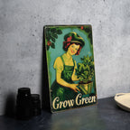 Retro Garden Tin Sign, Funny Metal Sign, Gardening Decor, Grow Green Decor, Vintage Garden Art — photo 2