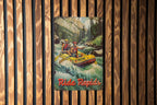 Vintage Tin Sign for Rafting Enthusiasts, Metal Sign, Ride Rapids, Rafting Decor, Wall Art — photo 1