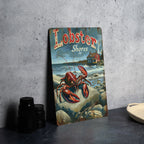Maine Coast Lobster Sign, New England Seaside, Vintage Metal Decor, Funny Coastal Art, Retro Beach House — photo 2