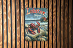 Maine Coast Lobster Sign, New England Seaside, Vintage Metal Decor, Funny Coastal Art, Retro Beach House — photo 5