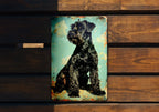 Black Russian Terrier Metal Sign - Vintage Style, Dog Lover Gift, Wall Decor Idea, Home Decoration, Unique Artwork — photo 1