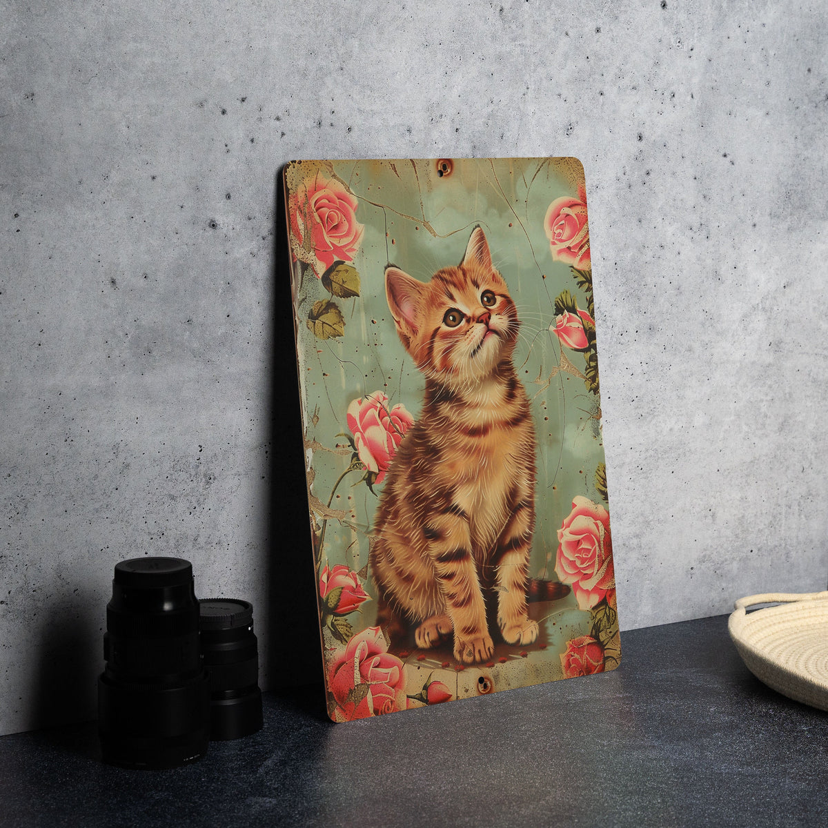 American Shorthair Cat Vintage Metal Sign, Funny Wall Decor, Retro Style, Cat Lover Gift, Home Decoration — photo 1