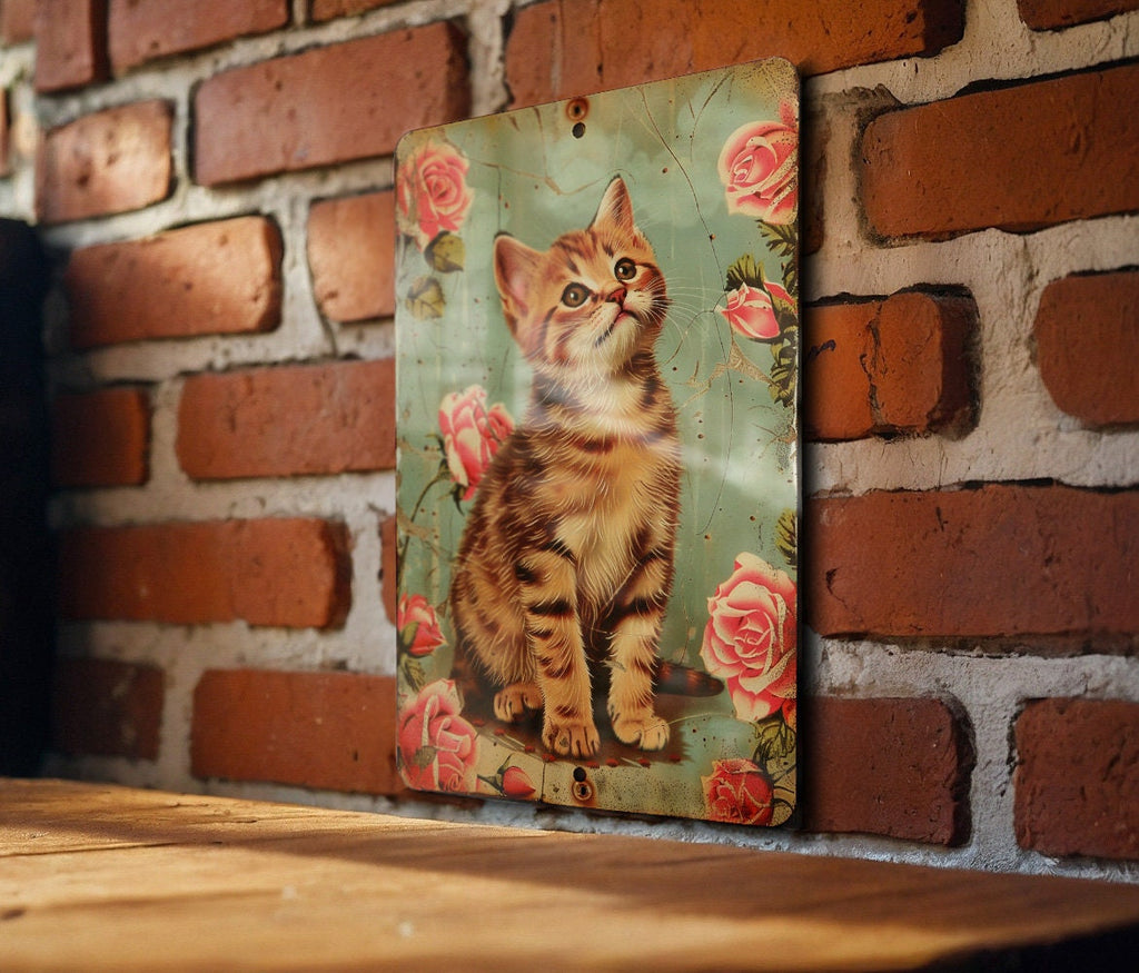 American Shorthair Cat Vintage Metal Sign, Funny Wall Decor, Retro Style, Cat Lover Gift, Home Decoration — photo 2