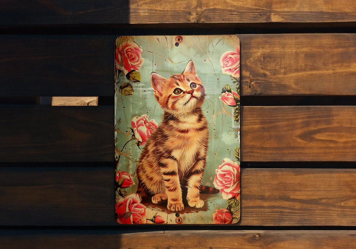 American Shorthair Cat Vintage Metal Sign, Funny Wall Decor, Retro Style, Cat Lover Gift, Home Decoration — photo 3