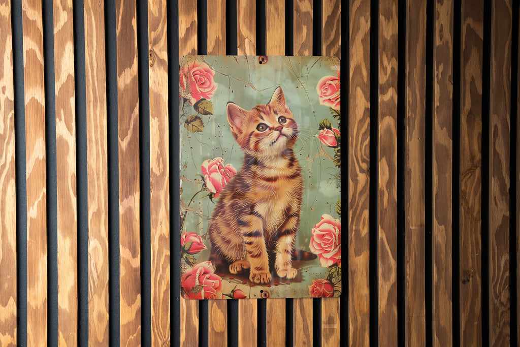 American Shorthair Cat Vintage Metal Sign, Funny Wall Decor, Retro Style, Cat Lover Gift, Home Decoration — photo 5