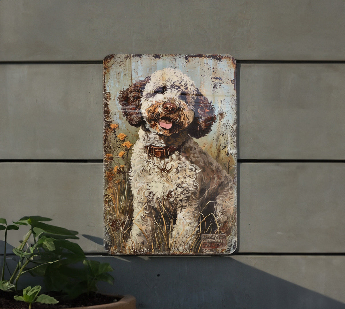 Lagotto Romagnolo Vintage Metal Sign, Dog Lover Gift, Rustic Home Decor, Pet Wall Art, Unique Present — photo 2