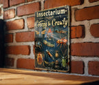 Insectarium Metal Sign, Creepy Crawly Decor, Vintage Style Insects, Aluminum Wall Art, Habitat Display — photo 1