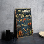 Insectarium Metal Sign, Creepy Crawly Decor, Vintage Style Insects, Aluminum Wall Art, Habitat Display — photo 2