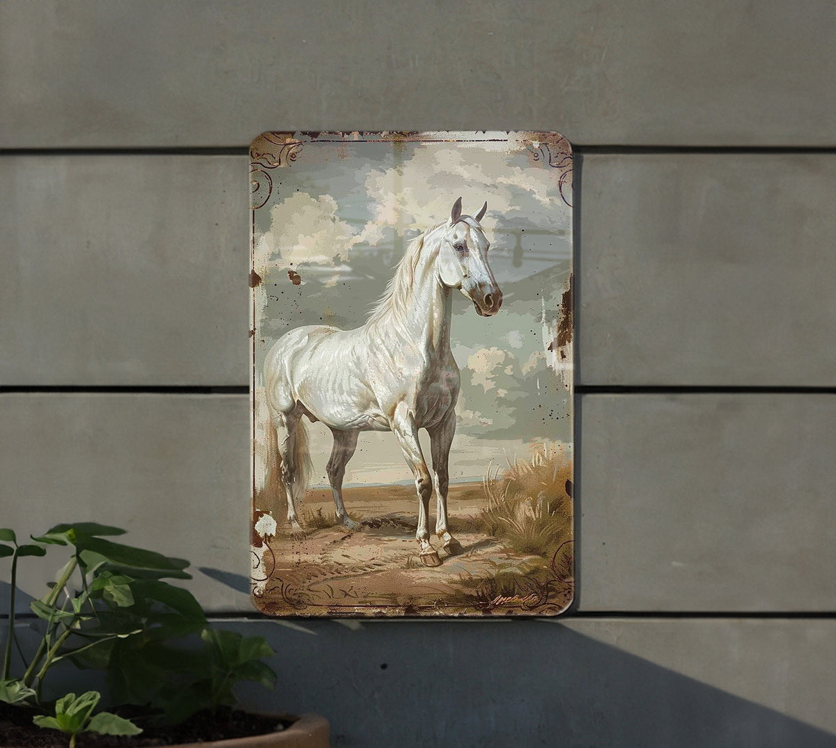 Lipizzaner Horse Metal Sign, Vintage Style Decor, Equestrian Gift Idea, Wall Art, Horse Lover Present — photo 1