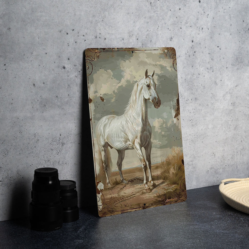 Lipizzaner Horse Metal Sign, Vintage Style Decor, Equestrian Gift Idea, Wall Art, Horse Lover Present — photo 2
