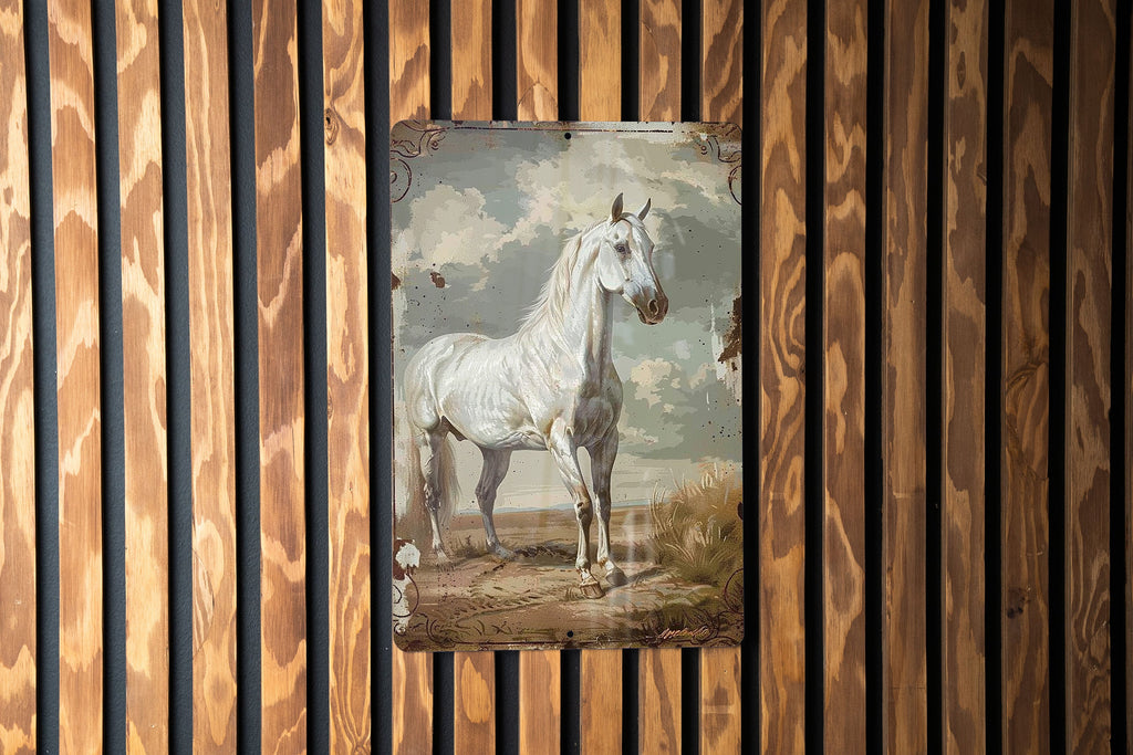 Lipizzaner Horse Metal Sign, Vintage Style Decor, Equestrian Gift Idea, Wall Art, Horse Lover Present — photo 3