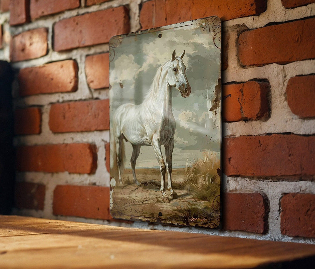 Lipizzaner Horse Metal Sign, Vintage Style Decor, Equestrian Gift Idea, Wall Art, Horse Lover Present — photo 4
