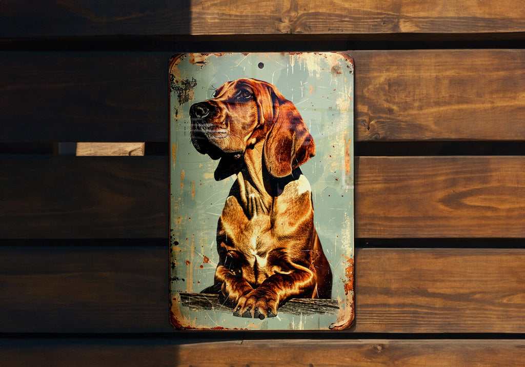 Vintage Bloodhound Metal Sign, Retro Style Decor, Wall Art, Collectible Signs, Home Decoration — photo 2