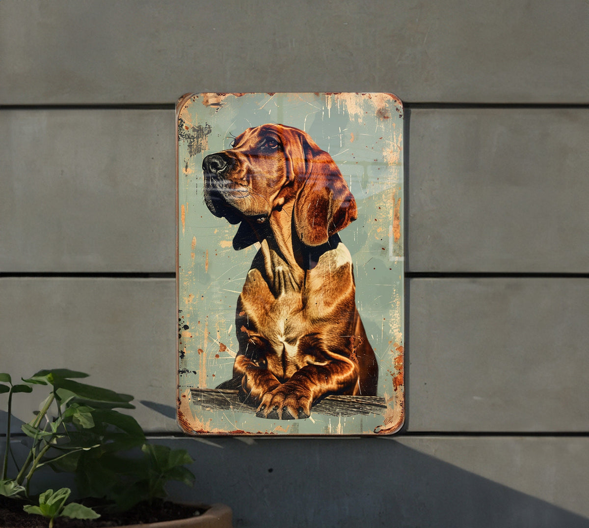 Vintage Bloodhound Metal Sign, Retro Style Decor, Wall Art, Collectible Signs, Home Decoration — photo 3