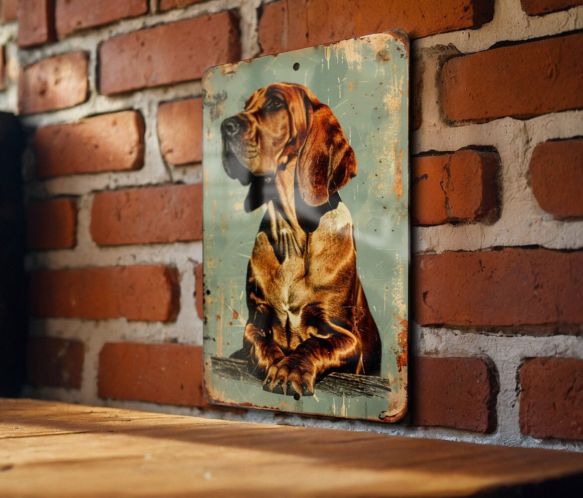 Vintage Bloodhound Metal Sign, Retro Style Decor, Wall Art, Collectible Signs, Home Decoration — photo 5