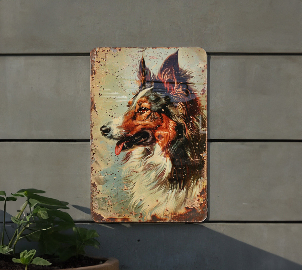 Collie Vintage Metal Sign, Retro Decor, Dog Lover Gift, Wall Art, Home Decoration — photo 2
