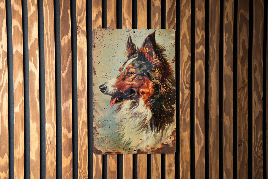 Collie Vintage Metal Sign, Retro Decor, Dog Lover Gift, Wall Art, Home Decoration — photo 3