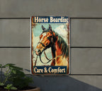 Horse Boarding Metal Sign, Vintage Style, Care & Comfort, Gift Idea, Horses and Stables — photo 4